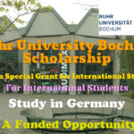 Ruhr University Bochum Scholarship (Corona Special Grant for International Students) in Germany