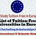 List of Tuition Free Universities in Europe for International and Domestic Students