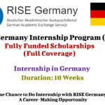 RISE Germany Internship Program (DAAD) in Germany, Fully Funded