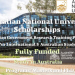 Australian National University Scholarships (Australian Government Research Training Program) – Fully Funded