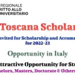 DSU Toscana Scholarship – Applications Invited for Scholarship and Accommodation Place for 2022-23 in Italy