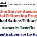 Applications Invited for the Hamilton Shirley Amerasinghe Memorial Fellowship Programme (United Nations Fellowship)