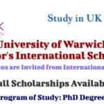 University of Warwick Chancellor’s International Scholarships for PhD Programs (Full Scholarships)
