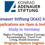 Konrad Adenauer Stiftung (KAS) Scholarship in Germany for Master’s Programs