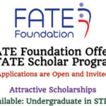 The FATE Scholar Programme for Undergraduate Degrees (Funded Opportunity)
