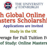 Edinburgh Global Online Learning Masters Scholarships Offered by the University of Edinburgh