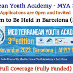 Mediterranean Youth Academy – MYA 3rd Edition (Fully Funded) to Be Held in Barcelona (Spain)