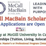 McCall MacBain Scholarships in Canada (Full Scholarships) – Applications are Open