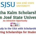 Study in the USA Under Bertha Kalm Scholarship at San José State University