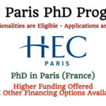 HEC Paris PhD Program in France (Applications are Invited) – Higher Funding Offered & Other Financing Options are Available