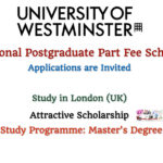 University of Westminster Offers International Postgraduate Part Fee Scholarship for Overseas Students