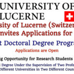 University of Lucerne (Switzerland) Invites Applications for the Joint Doctoral Degree Program