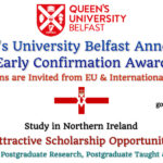 Queen’s University Belfast Announces the Early Confirmation Award for EU and International Students – Study in Northern Ireland