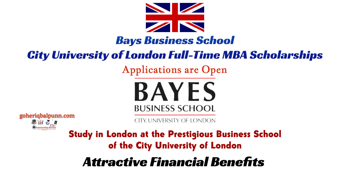 City University of London FullTime MBA Scholarships (UK)