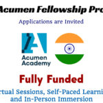 India Acumen Fellowship Program (Fully Funded)