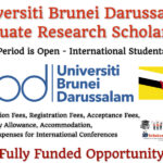 Universiti Brunei Darussalam Graduate Research Scholarship for International Students