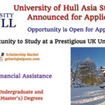 University of Hull Asia Studentship in the UK, Applications are Open (Funded)