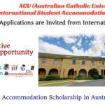 ACU International Student Accommodation Scholarship in Australia