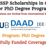 DAAD-GSSP Scholarships in Germany for PhD Degree Program (Fully Funded)