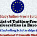 Tuition Free Universities in Europe