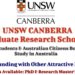 UNSW Canberra Postgraduate Research Scholarships
