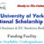 University of York International Scholarship Awards