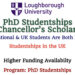 PhD Studentships at Loughborough University