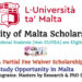 University of Malta Scholarships for International Students