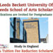 Leeds School of Arts Scholarships 2024