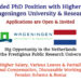 PhD Position at Wageningen University & Research